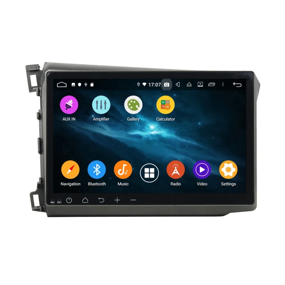 Best 10.1" Android 9 4+64G DSP Car DVD Player GPS navigation For HONDA CIVIC 2012-2015 head unit multimedia player tape recorder 2