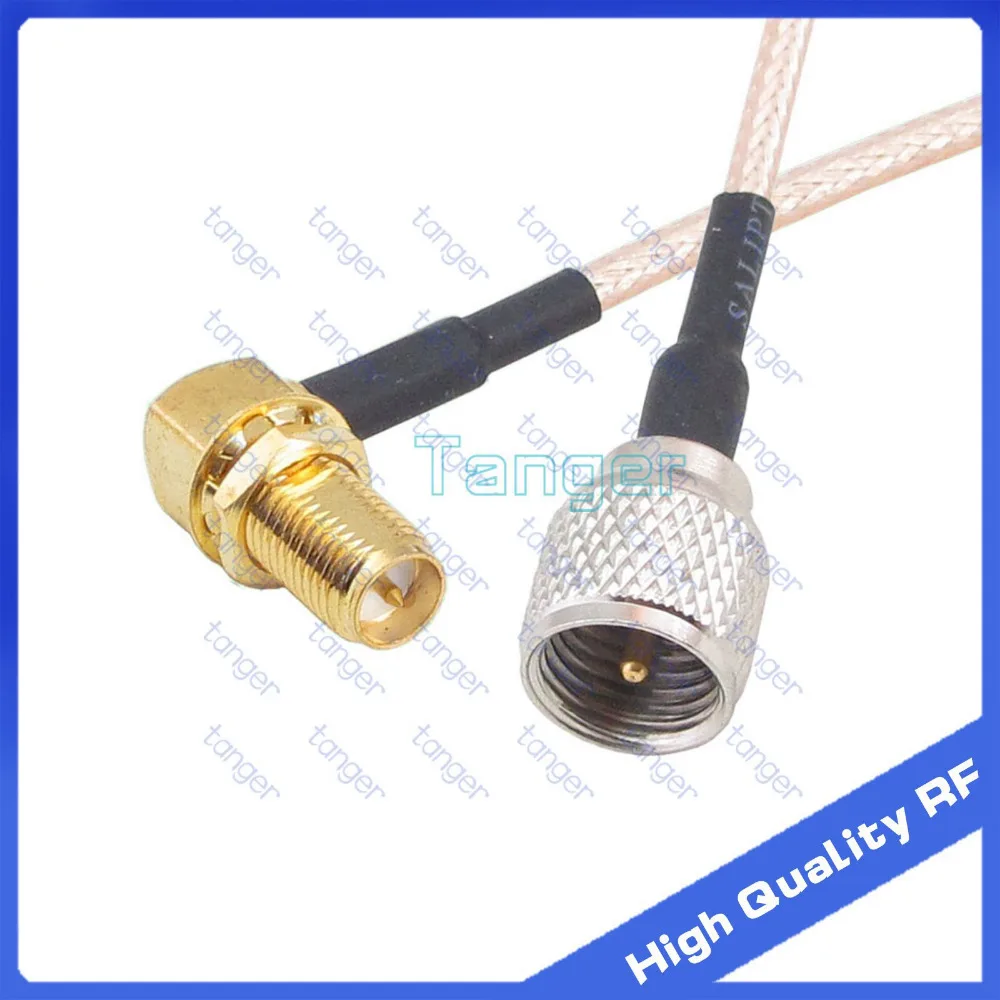 

mini UHF male to RP-SMA female right angle with RG-316 RF Coaxial Pigtail Jumper cable 6" 15cm Tanger High Quality RF cables