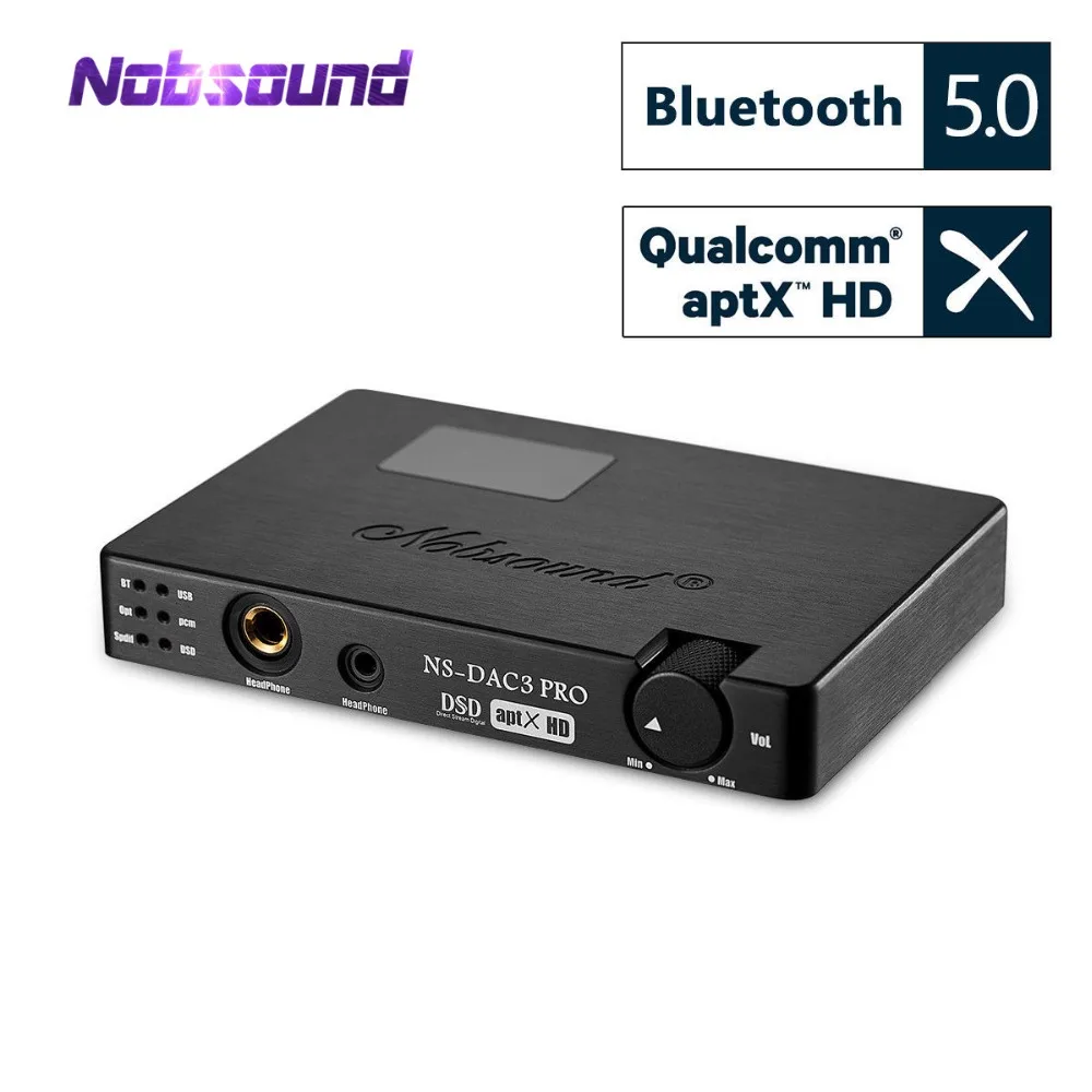 Nobsound мини ES9038 XMOS коаксиальный Оптический CSR8675 Bluetooth 5,0 APTX-HD USB Dop DAC усилитель для наушников цифровой аналоговый преобразователь