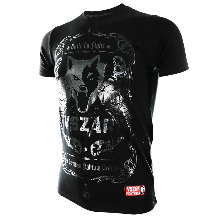 VSZAP MMA Clothing Shirts Rashguard Fitness Base Layer Skin Tight Weight Lifting Men T Shirts Muay Thai Shorts Boxe