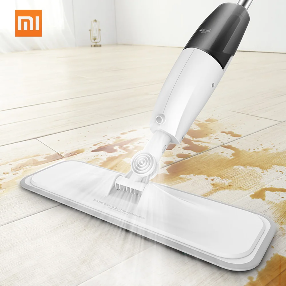 

Xiaomi Ecological Chain Brand-Deerma Water Spraying Sweeper Mop Carbon Fiber Cloth 360 Rotation Floor Cleaner for Smart Home