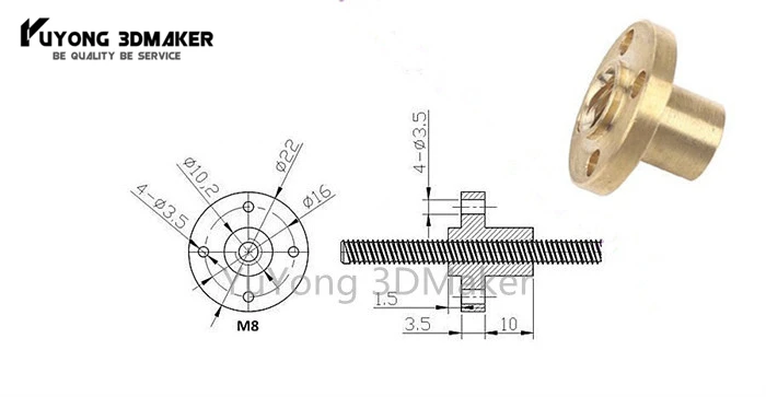 1000 мм DIY 3d 1/2/4/8 мм винт привести T8 метрических акме ходового винта с тонкой Медная гайка 2 комплекта