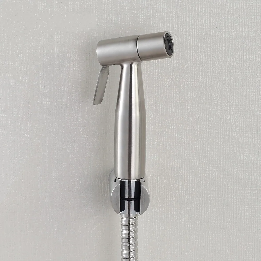 Toilet Solid stainless steel Hand Held Bidet Spray Shower Head Douche