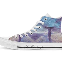 Entropic misadventure новинка дизайн дышащая Повседневная Высокая обувь на шнуровке холщовая обувь кеды