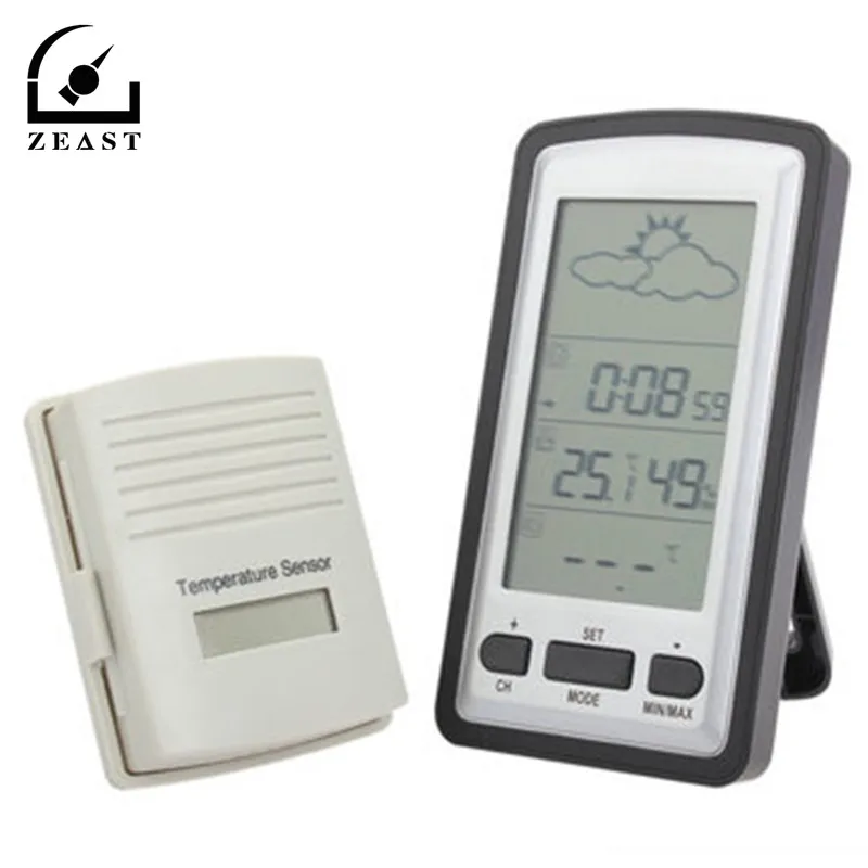 

KG218 RF Wireless Weather Station In Outdoor Digital LED Thermometer Hygrometer Barometer Alarm Clock With Temperature Sensor