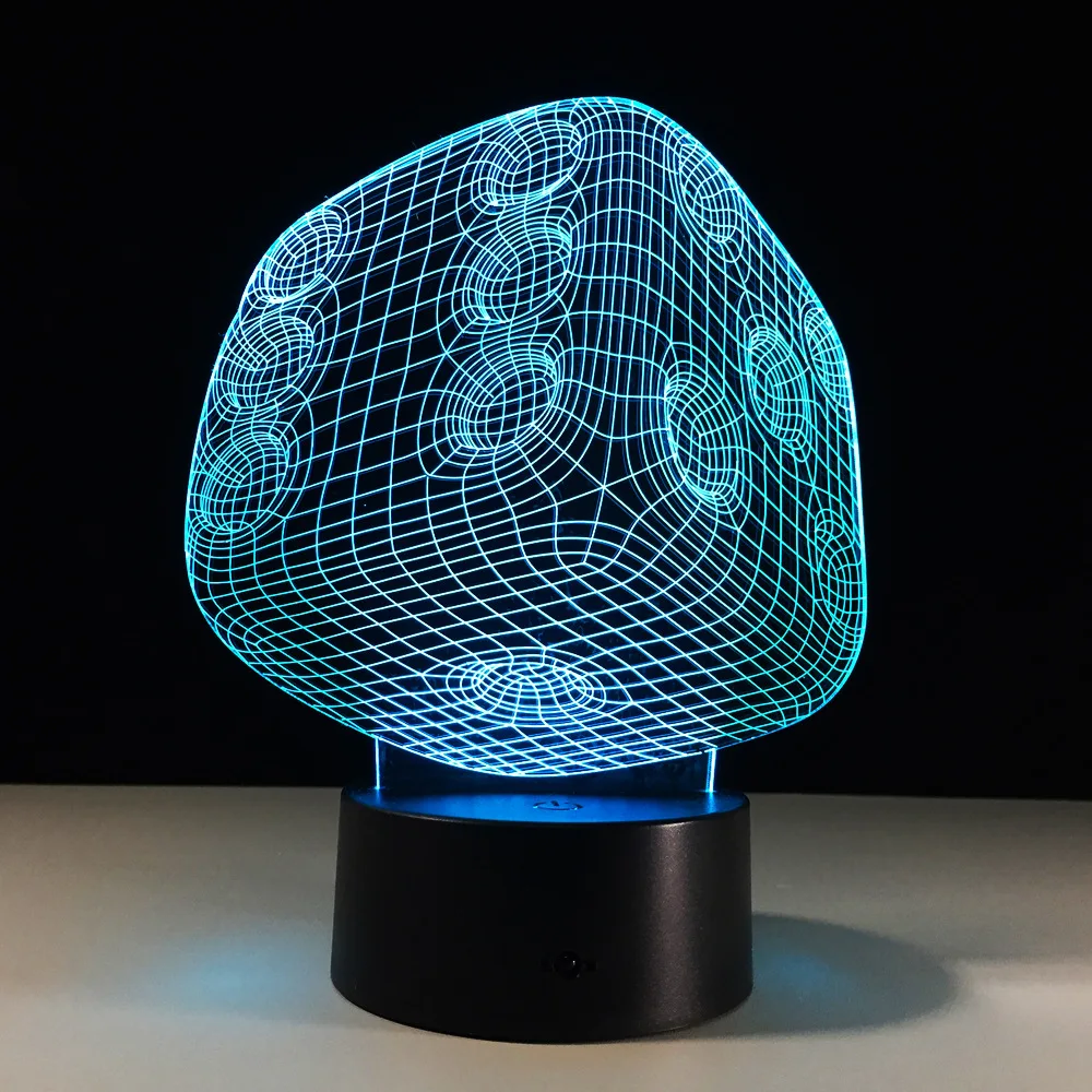 Новые кости 3D моделирующие огни семь цветов сенсорные светодиодные с черной