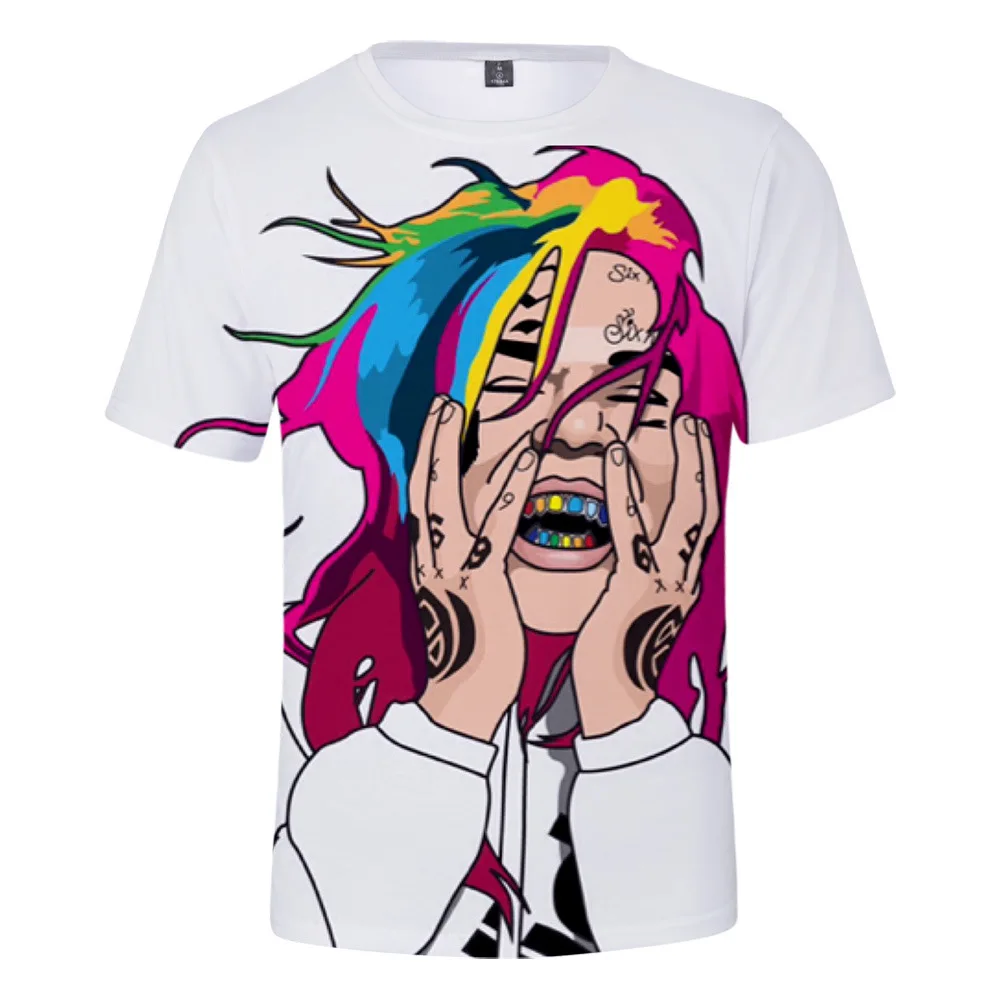 Hip Hop Rapper 69 6ix9ine Tekashi69 3D Printed T-Shirt Women Men Summer ...