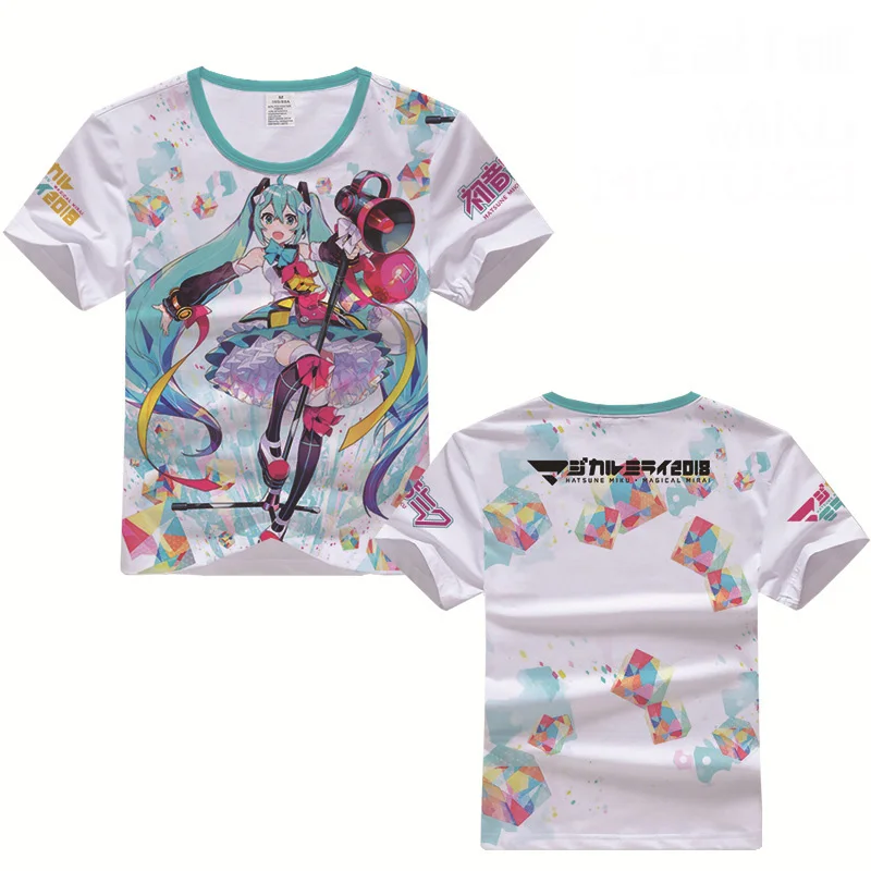 

Hatsune Miku Kagamine Rin Len Snow Miku Live Printed T-shirt Cosplay Costume Men Women Summer Fashion Casual Tshirt Tees