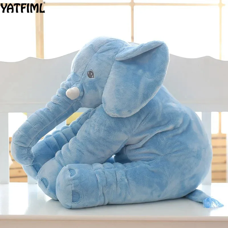 Подушка в виде слона, высота 60 см, плюшевая игрушка, детская подушка для сна, мягкая подушка из полипропилена и хлопка, детские подарки