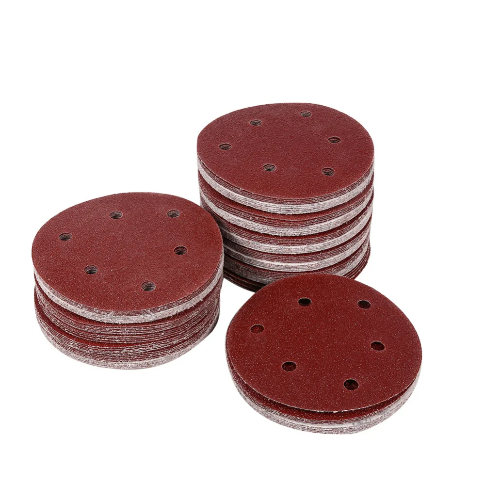 Buy 100Pcs/sets 125mm Sanding Discs Polishig Discs 6