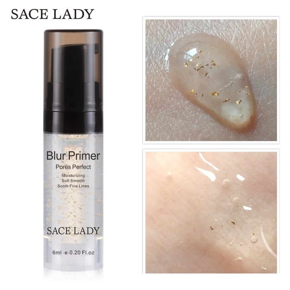 

Sace Lady Pore Invisible Blur Primer Base Face 24k Gold Foundation Primer Oil Control Professional Matte Make Up Pores Cosmetic
