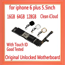 Заводская разблокированная для iphone 6 Plus 5,5 дюймов материнская плата с сенсорным ID, оригинальная для iphone 6 Plus логическая плата с бесплатным iCloud