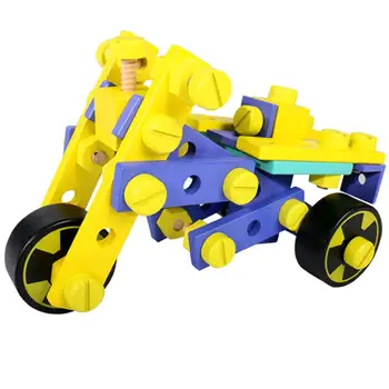 

Wooden 3D Puzzle DIY Assembly Motorcycle Vehicle Model Learning Educational Toys Birthday Gift for Children Toddler Kids
