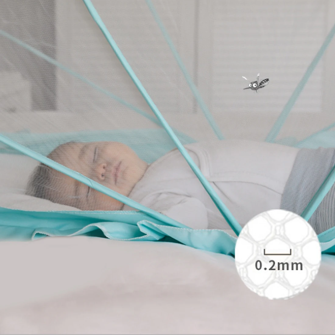 

Hot 130 X 65 X 64cm Baby Mosquito Net Foldable Mongolian Yurt Protection Net Newborn Bed Mosquito Cover With Havelock 2 Colors