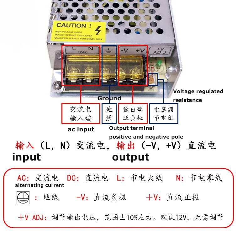 12 В dc источник питания 12 вольт 5 трансформатор усилителя светодиодный драйвер Switching источник питания 12 В 5a 60 Вт ac dc адаптер питания smps S-60-12