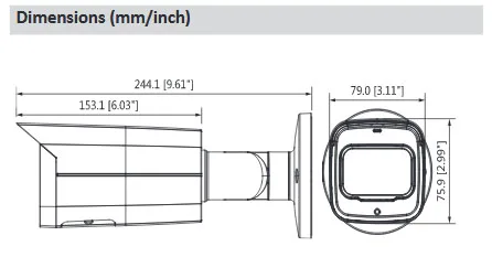  Dahua 2MP IP Camera Full color Starlight Mini Camera H.265 Support Smart Detection and POE WDR Bull