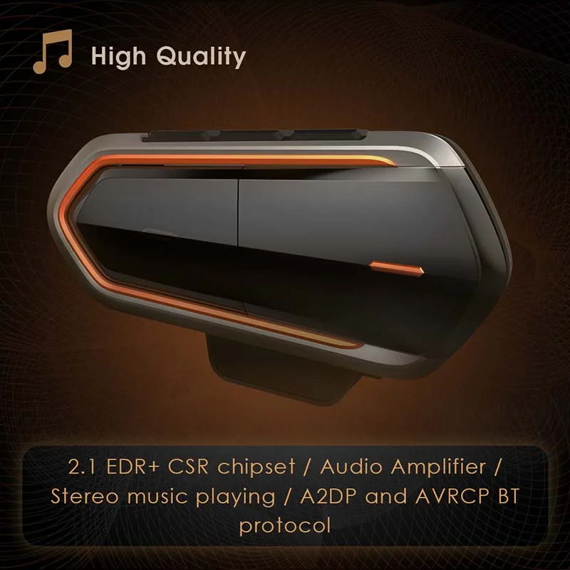 

Motorcycle Intercom Helmet Headsets Wireless Bluetooth Interphone Handsfree Waterproof Headset FM Radio Moto Headphone With Mic