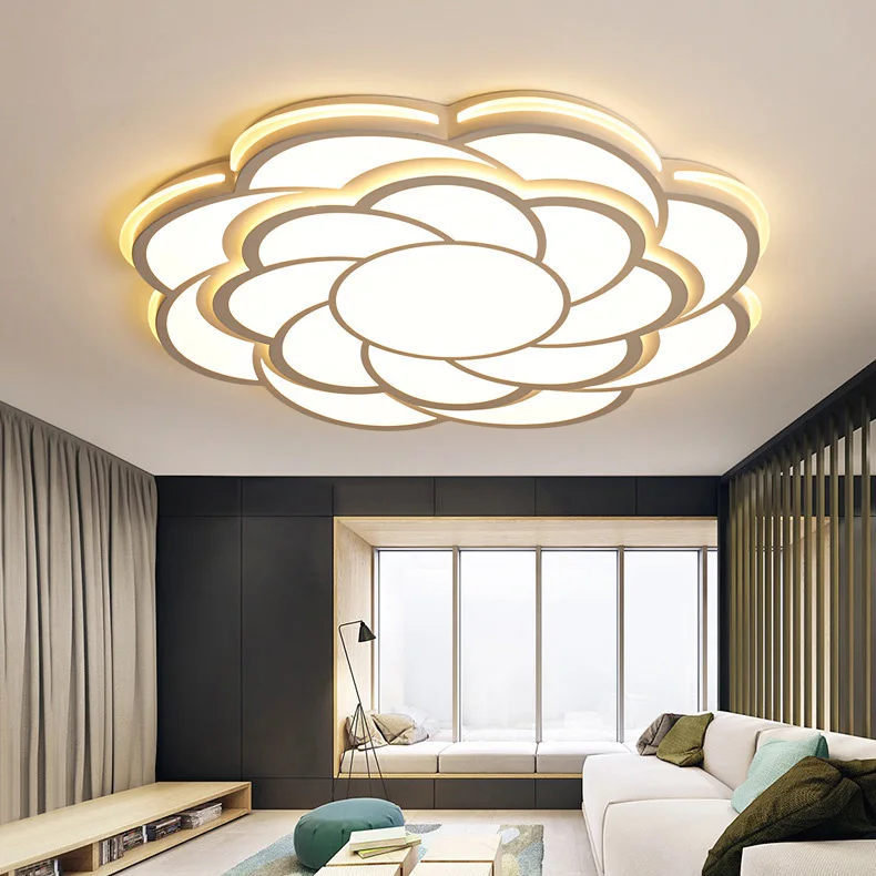 

Modern Creative Acrylic Ceiling Light Personality Children Room Romance Flower Shape Cute Ceiling Light Indoor Art Shadow Sconce