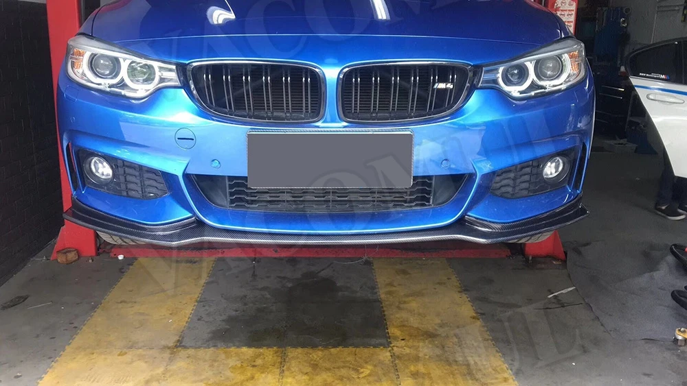 4 серии углеродное волокно передний бампер спойлер разветвители для BMW F32 F33 F36 2014