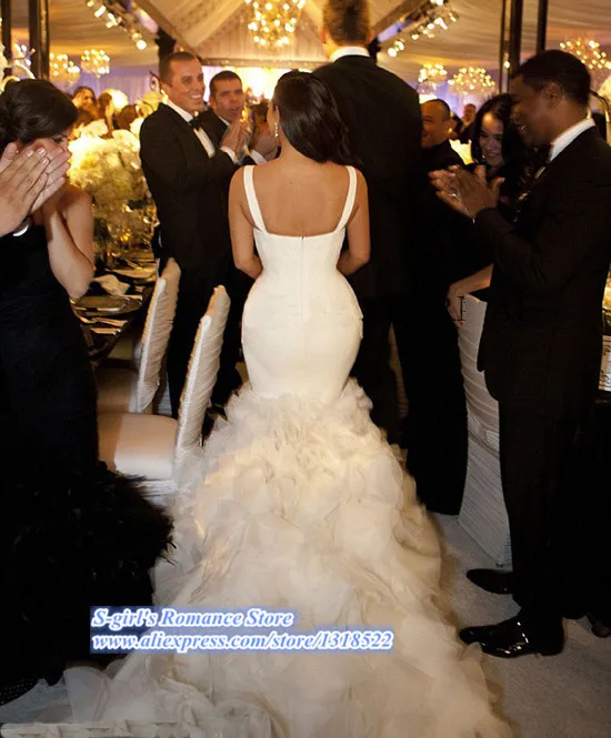 mermaid wedding dress ruffle bottom