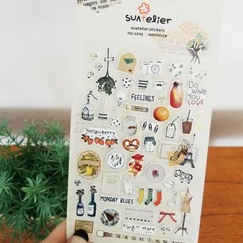 

The Cozy Life Creative Sticky Sticker 10*19cm 1 Sheet DIY Decoration Supplies Korean Fashion Stationery Kawaii