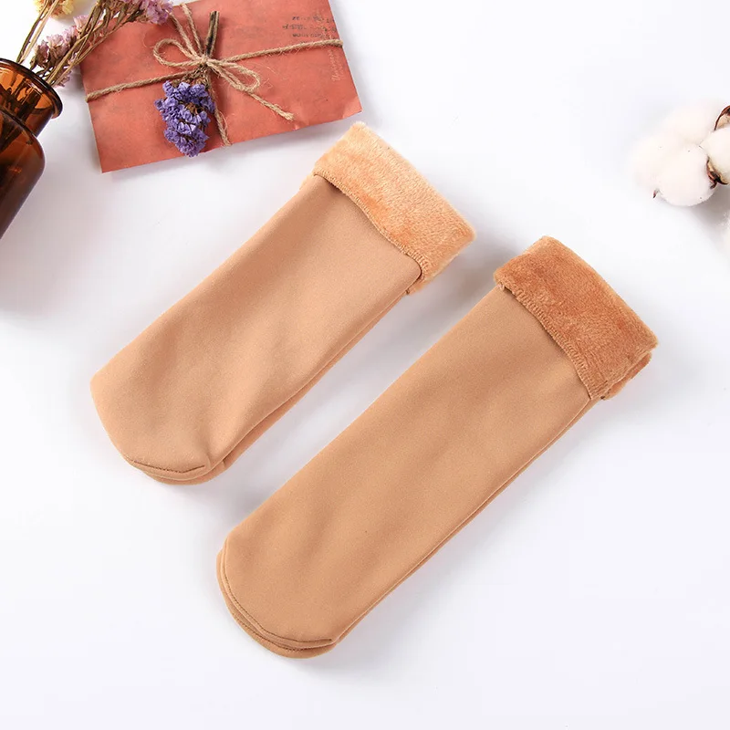 Women Super warm velvet sport socks 5