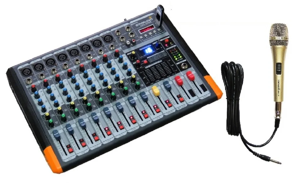 Staraudio smx 8000b PRO DJ этап 8ch 3000 Вт Усилители домашние Мощность смеситель MP3 Bluetooth USB 16sdp и