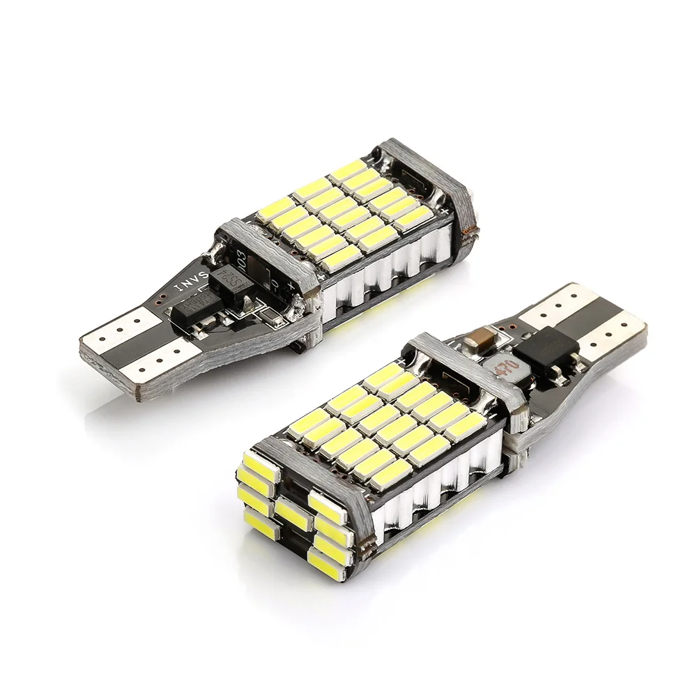 2 шт. супер яркий T15 W16W 921 45 SMD светодиодный 4014 Авто Canbus обратный светильник Реверсивный светильник ing Back up лампа