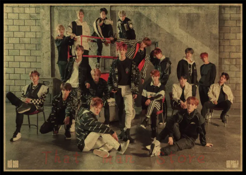 NCT, корейский постер музыкальной группы, ясное изображение, наклейки на стену, украшение дома, хорошее качество, печать, крафт-бумага, плакат, домашний арт, бренд