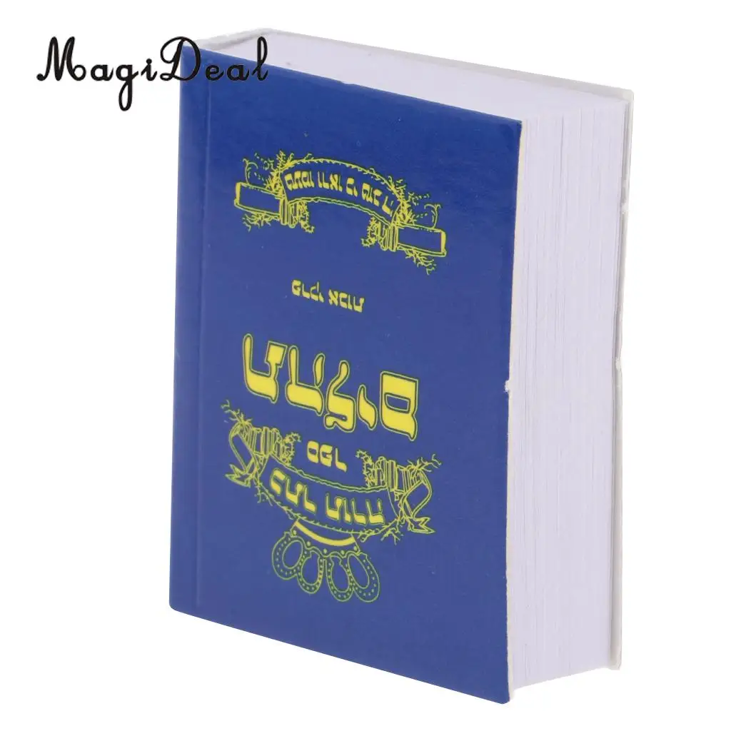 1/6 Scale Mini Holy Bible Book Model Dollhouse Miniatures Decoration for Study Room Blue Cover
