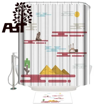 

Art Store Ancient Egyptian Temple Shower Curtain Doormat Sets Bathroom Accessory Sets Shower Curtain Sets Outdoor Modern Indoor