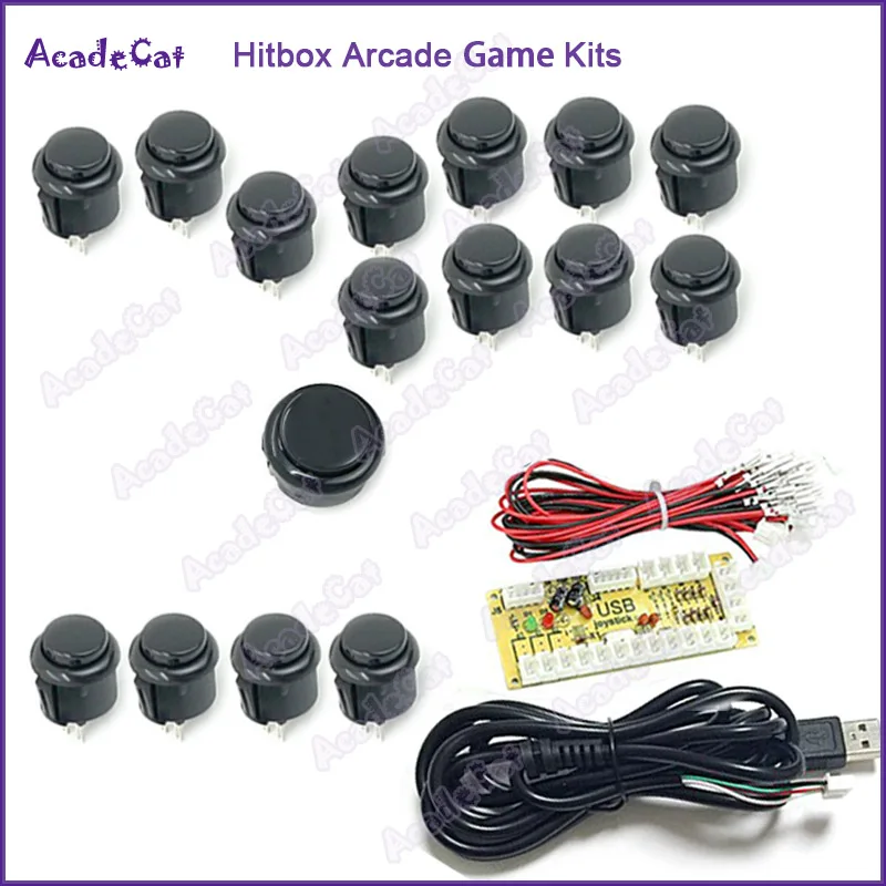 Бесплатная доставка Hitbox с нулевой задержкой DIY PC/Raspberry Pi аркадные игровые наборы