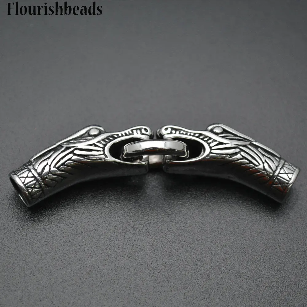 

Stainless Steel Snake Python Head Metal Loose Beads Fit Bracelet Making 5pc Per Lot