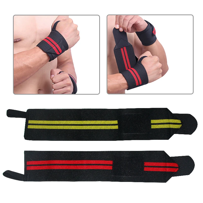 

New Adjustable Wrist Band Wrap Elastic Bandage Fitness Strap Wrist Bands Lifting Weights Exercise Tool