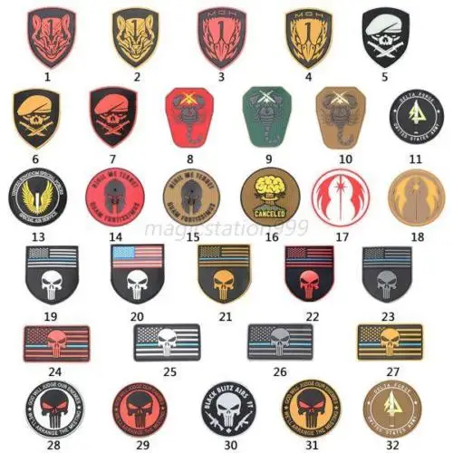 

Multi- 3D PVC GITD God Will Judge Our Enemies Tactical SWAT Patch New