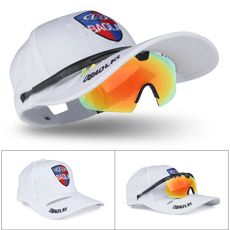 Obaolay поляризационные солнцезащитные очки для рыбалки с Спортивная Кепка ветрозащитные очки
