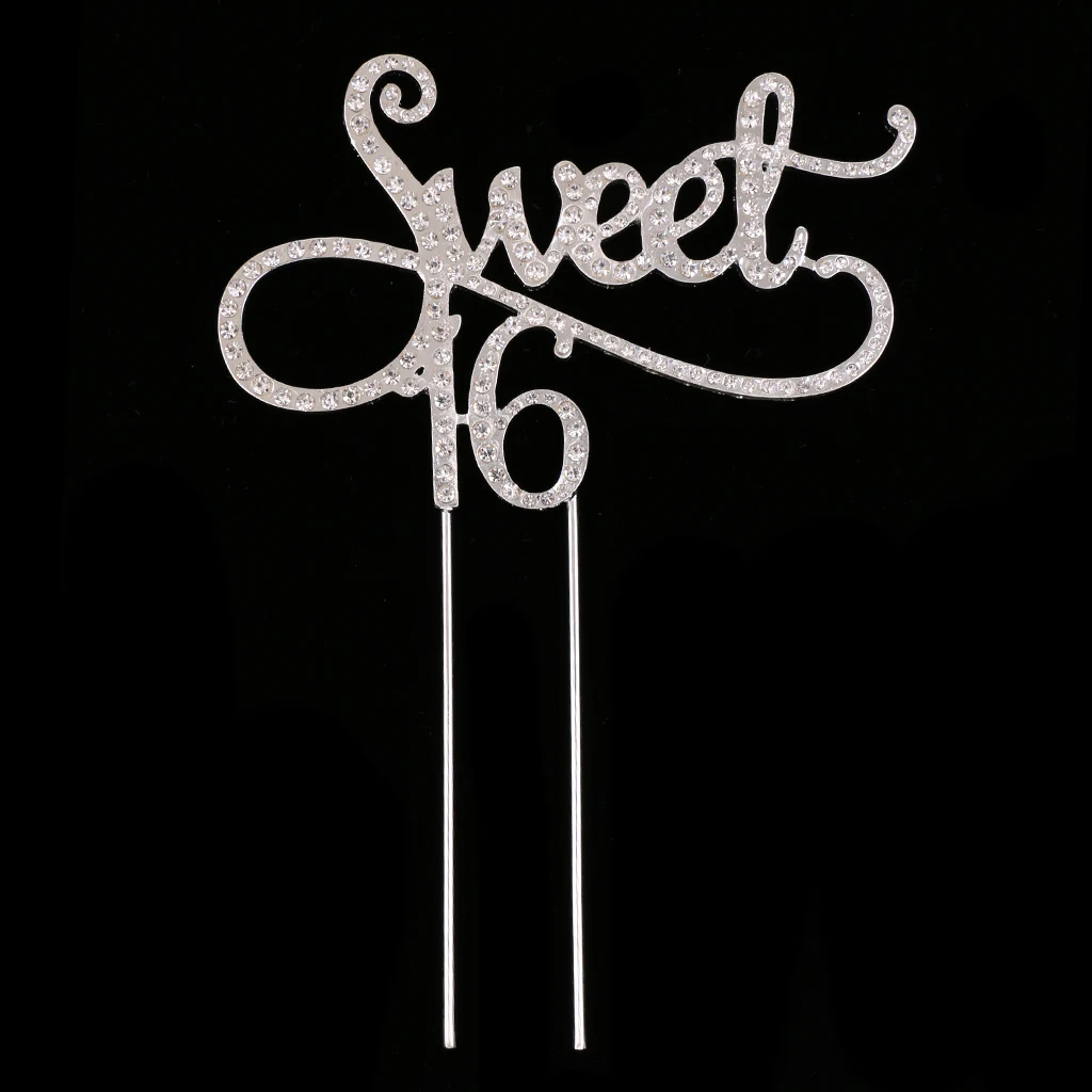 Sweet 16 Birthday Cupcake Toppers,Girl's Birthday Party Decorations Favors Cake Decorations Picks