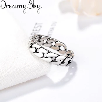 

Fashion 925 Sterling Silver Hollow Rings For Women Ladies Luxury Statement Jewelry Punk Adjustable Antique Ring Anillos