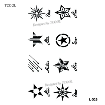 

HXMAN English Letter Waterproof Temporary Tattoos Sticker Women Men Arm Fake Body Art 10.5X6cm Kids Adult Hand Tattoo L-026