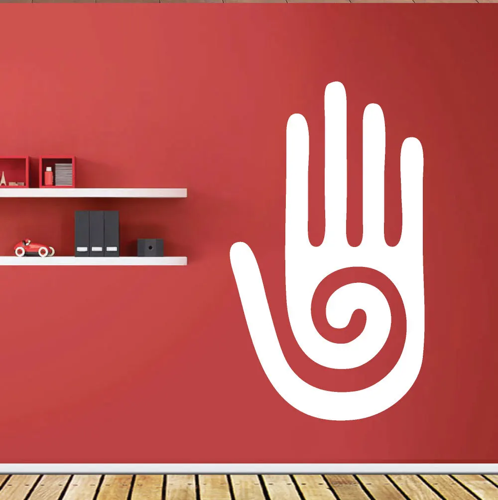 

Spiral Hand Pattern Wall Decal Creative Design Yoga Therapy Method Vinyl Wall Stickers Removable Energy Health Hand Decor SYY675