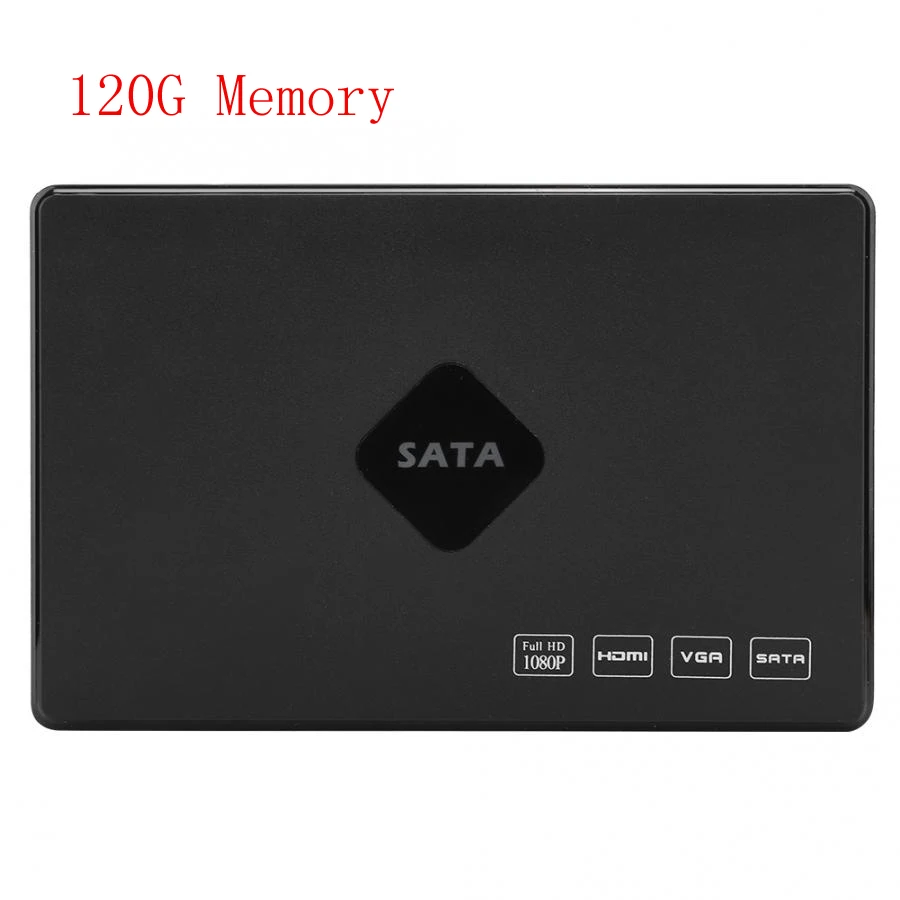 Мини Full HD 1080P 2,5 дюймов SATA HDD плеер Видео Аудио медиаплеер 80G/120G/160G/320G/500G/G память опционально - Цвет: 120G