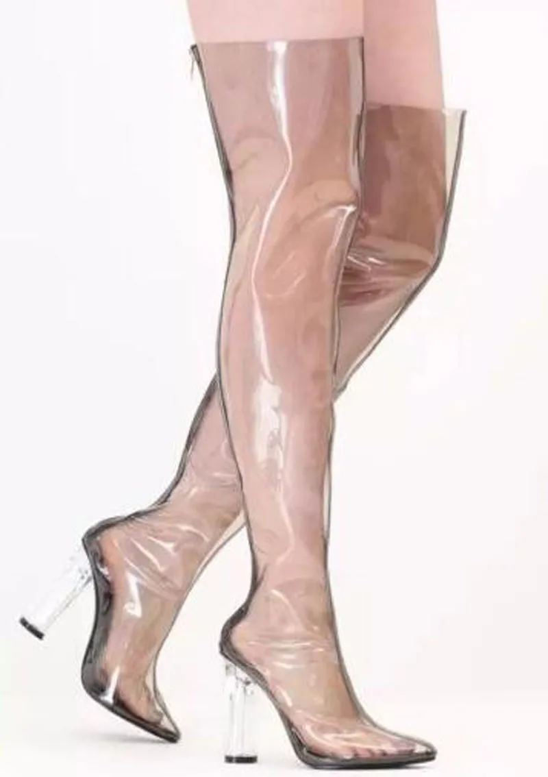 plastic boots fashion