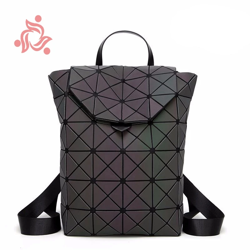 

Desginer Bag Luminous Backpack For University Girls School Bags Fashion Laser Lattice Geometric Women Backpacks Mochilas