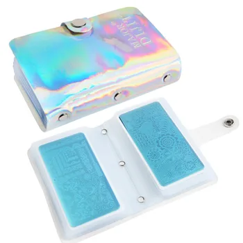 

20 Slots Nail Art Stamp Plate Stamping Plates Holder Storage Bag Cases Stamp Bag Organizer (Without Plate) #275362