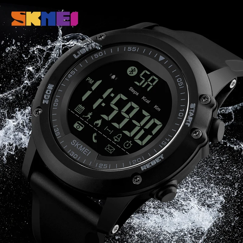 

SKMEI Smartwatches Men Pedometer Waterproof Digital Smart Wristwatches Remote Camera Calorie Bluetooth Watch Relogio Masculino