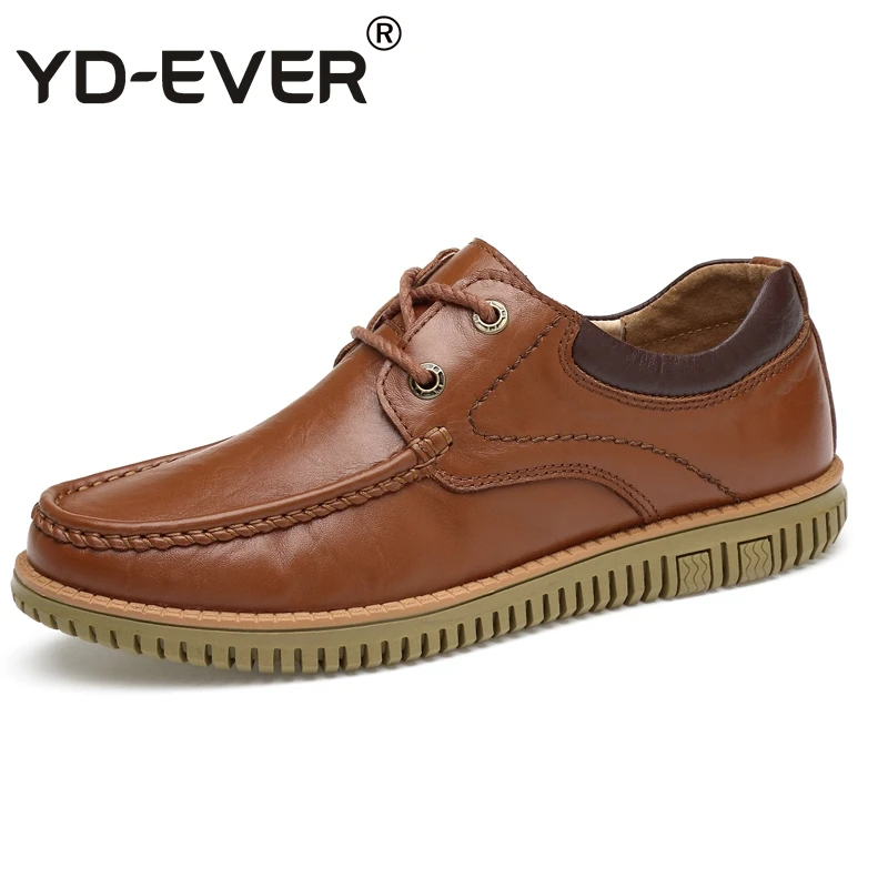 YD EVER 100 Genuine Leather Men shoes,oxfords Casual shoes ,plus size