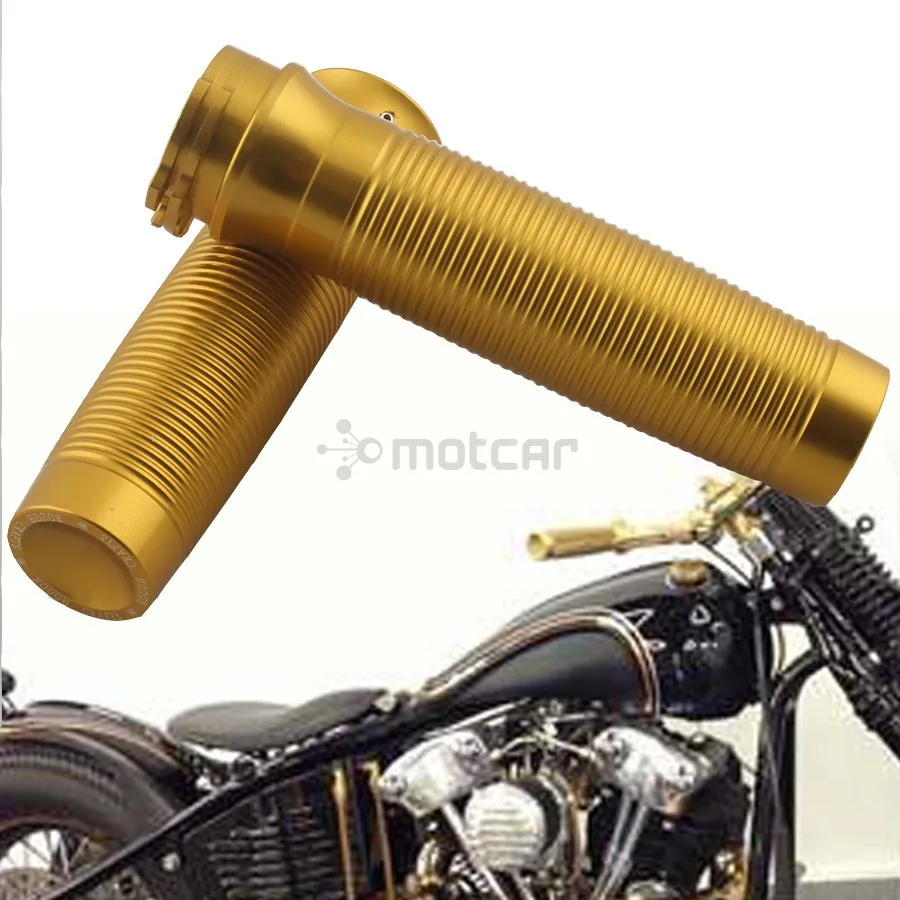 

1Inch 25mm Golden Aluminum CNC Custom Rough Crafts Handlebar Grips Fits For Harley 883R 883L Sportster Chopper Bobber Street Bob