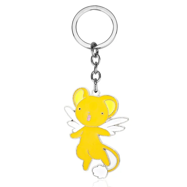 Anime Jewelry Card Captor Sakura Kinomoto Star Wand Key Keychain Fashion Creative Trinket Key Chains Bags Keyring C