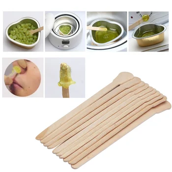 

50pcs Hot Sale Waxing Wood Sticks Disposable Wooden Wax Applicator For Hair Removal Waxing Stick Spatulas