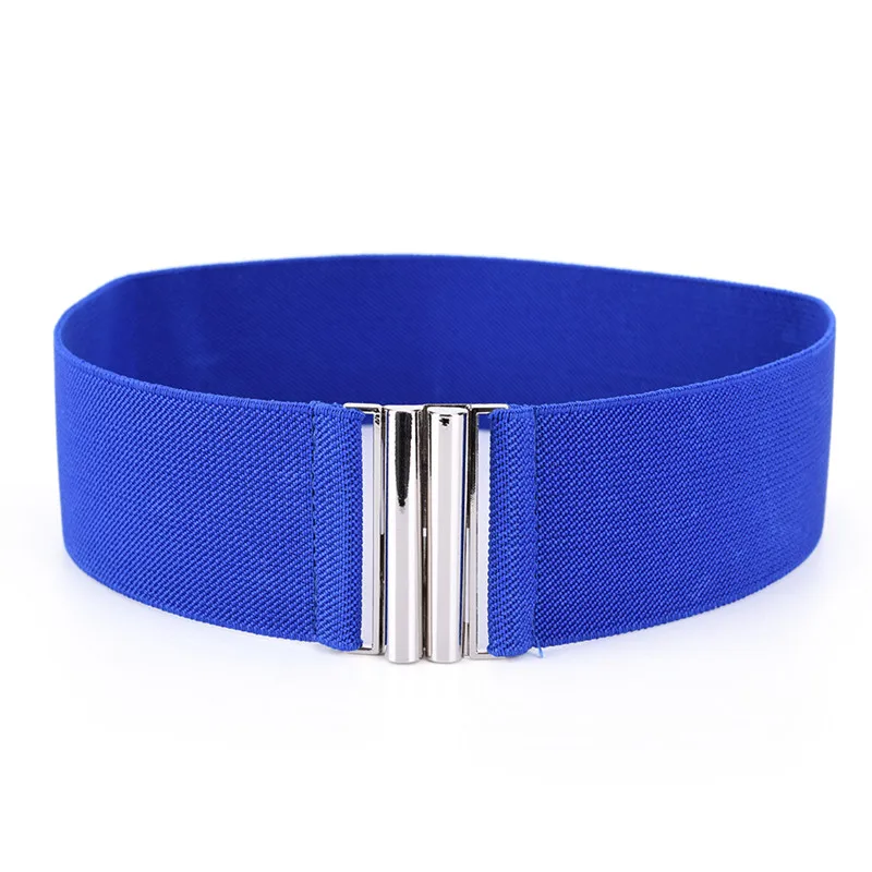 Elastic Wide Metal Hook Stretchy Waist Belt Waistband Stretchy Elastic Waist Belt Waistband Belts Silver Hook Buckle